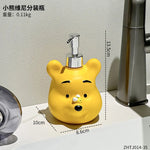 distributeur savon liquide winnie pooh résine jaune sourire abeille cartoon