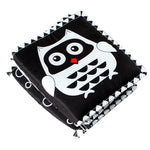 rideau lit bébé motif animal léopard araignée cercle losange moderne noir blanc