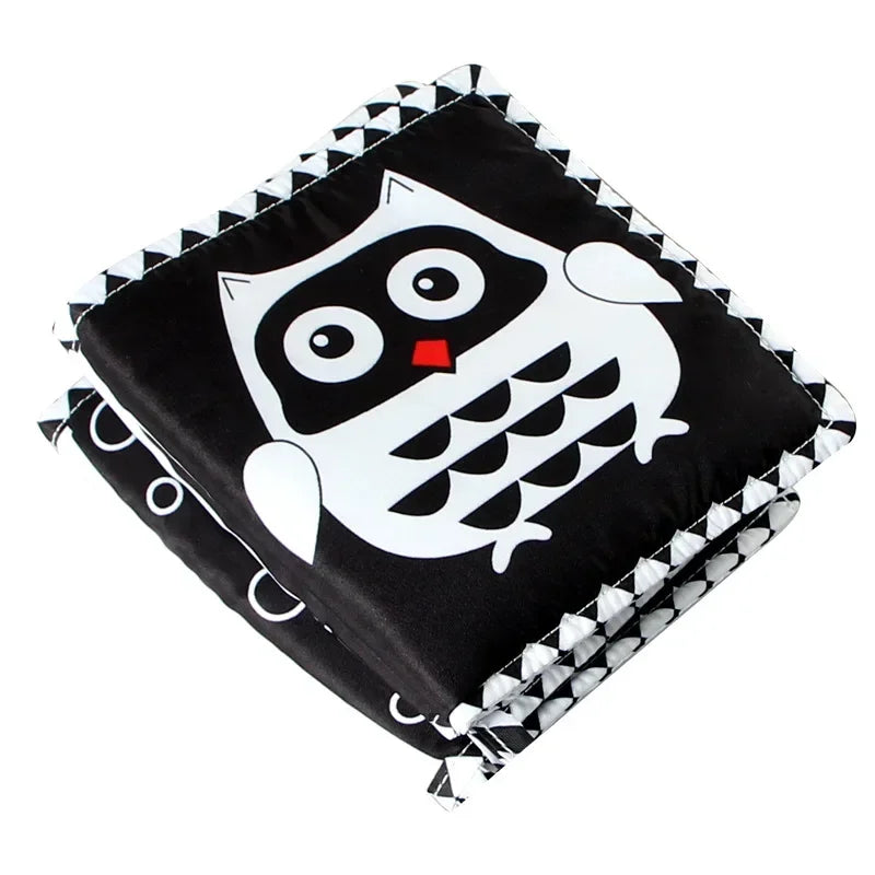 rideau lit bébé motif animal léopard araignée cercle losange moderne noir blanc