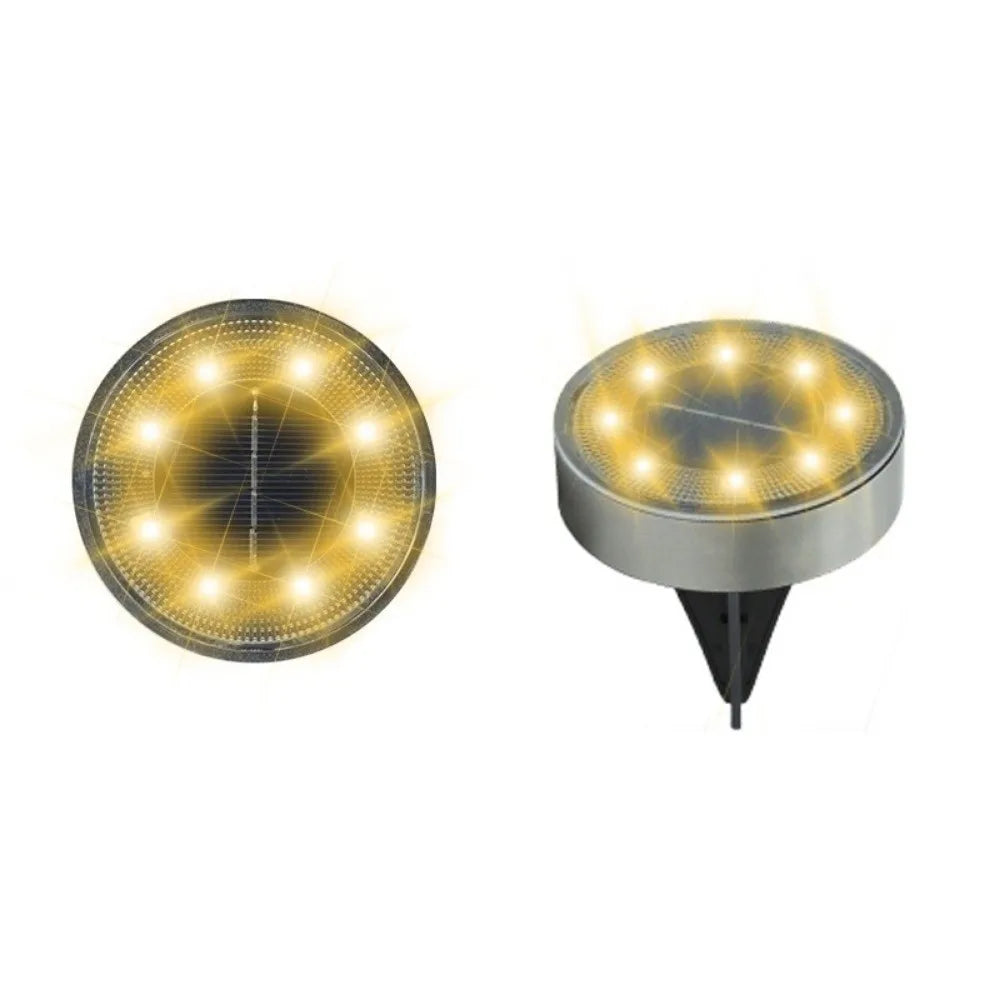 lampe solaire extérieure led argentée noire moderne automatique ip68 étanche led warm white light