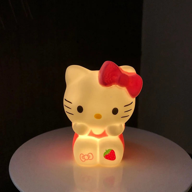 lampe table dessin animé hello kitty blanc rose cœur fraise verte bleue