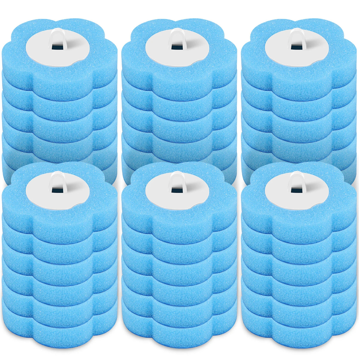 brosse wc bleu blanc tête remplaçable kit nettoyage moderne pratique adhésif solution
