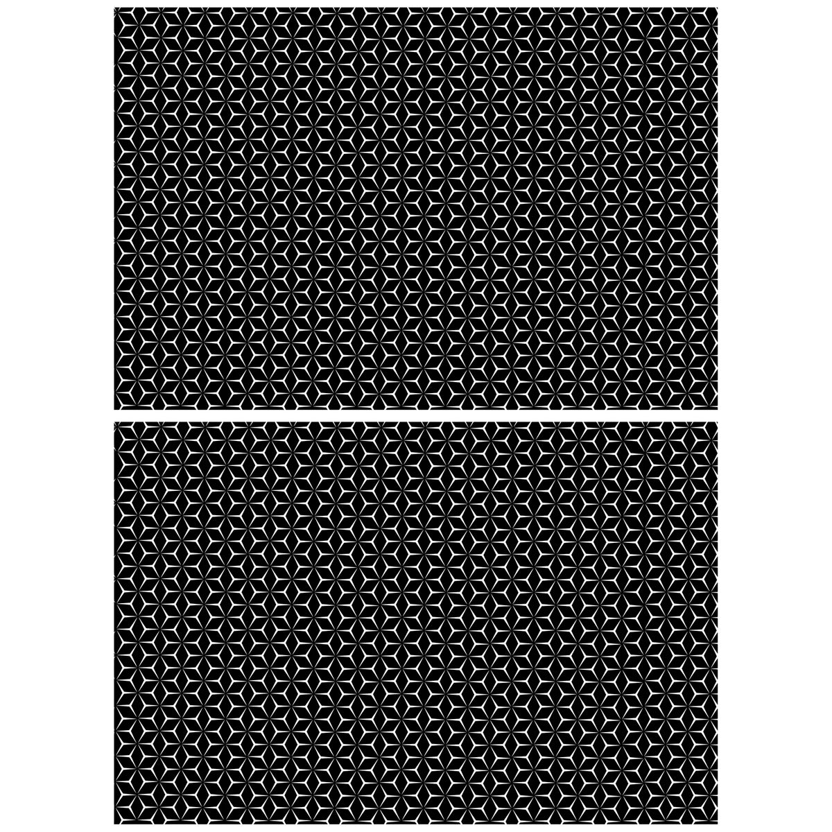 tapis protection induction silicone anti dérapant moderne motif géométrique noir 78x52cm