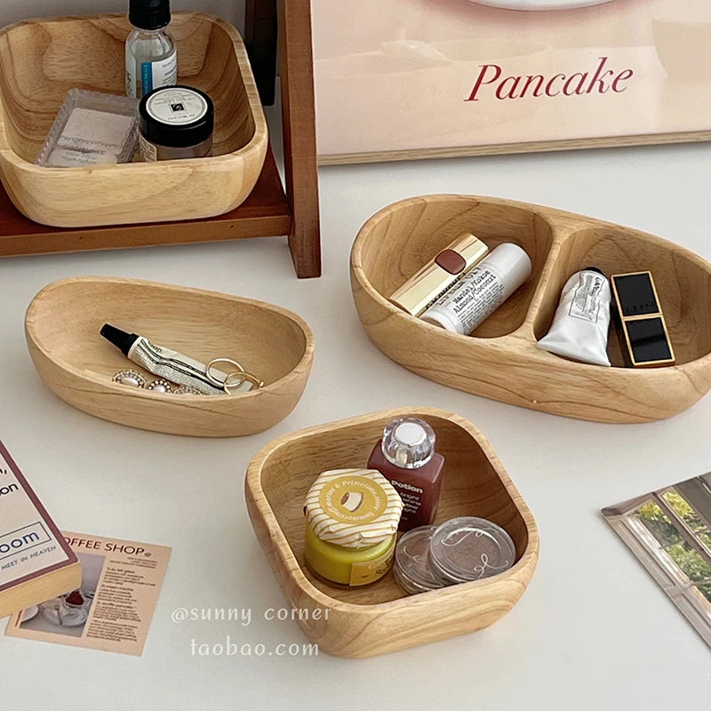 boîtes bijoux bois naturel minimaliste organisation bijoux flacons cosmétiques moderne