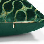 housse coussin velours géométrique contemporain 30x50 45x45 50x50 gris vert doré