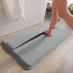 tapis bain gris clair moderne doux antidérapant absorbe eau 40x60cm 50x80cm 60x90cm