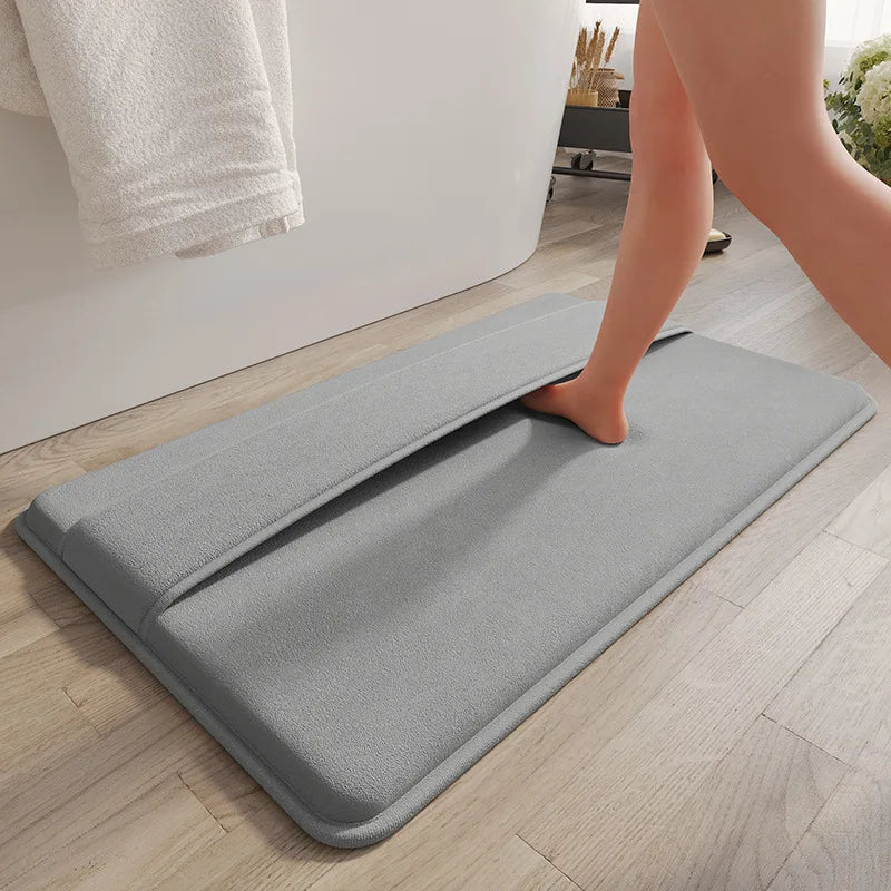 tapis bain gris clair moderne doux antidérapant absorbe eau 40x60cm 50x80cm 60x90cm