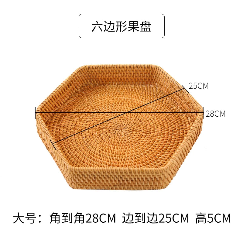 paniers rotin tressé marron clair traditionnels rangement présentation maison cuisine
