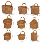 paniers rangement rotin marron tissage traditionnel rustique poignées organisation fruits légumes fleurs
