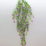 plantes suspendues artificielles fleurs vert rose blanc modernes extérieures