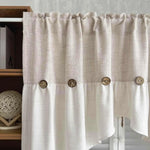 rideau triangle bois texturé beige blanc gris rustique chambre salonôtel large semi transparent tringle