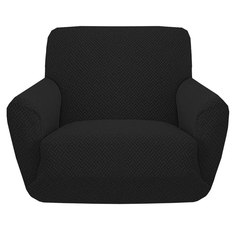 housses fauteuil moderne beige gris vert motif géométrique adhésif anti dérapants polaire polyester