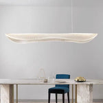 Suspension lumineuse moderne métal blanc texture bois salon chambre étude 15 30m²
