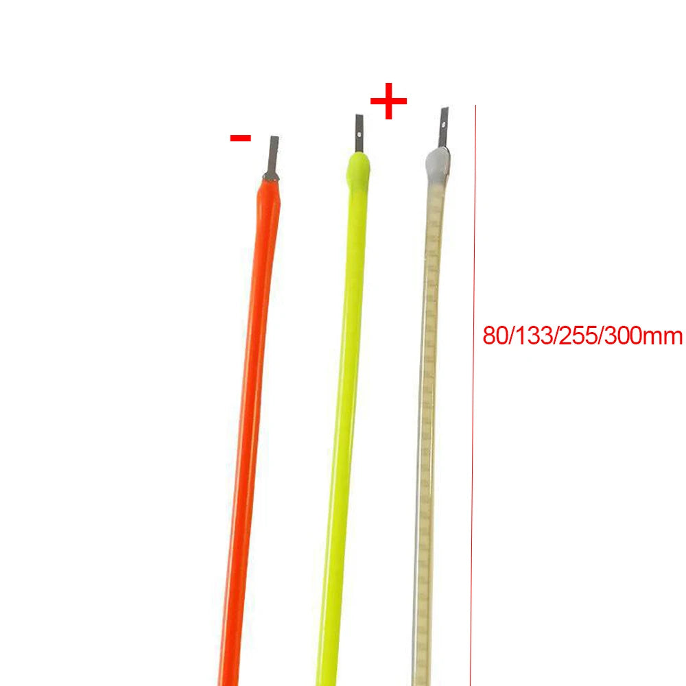 ruban led flexible orange vert blanc moderne brillant 80mm 133mm 255mm 300mm clips batteries