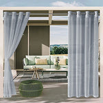 rideau extérieur imperméable transparent polyester moderne gris blanc patio gazebo