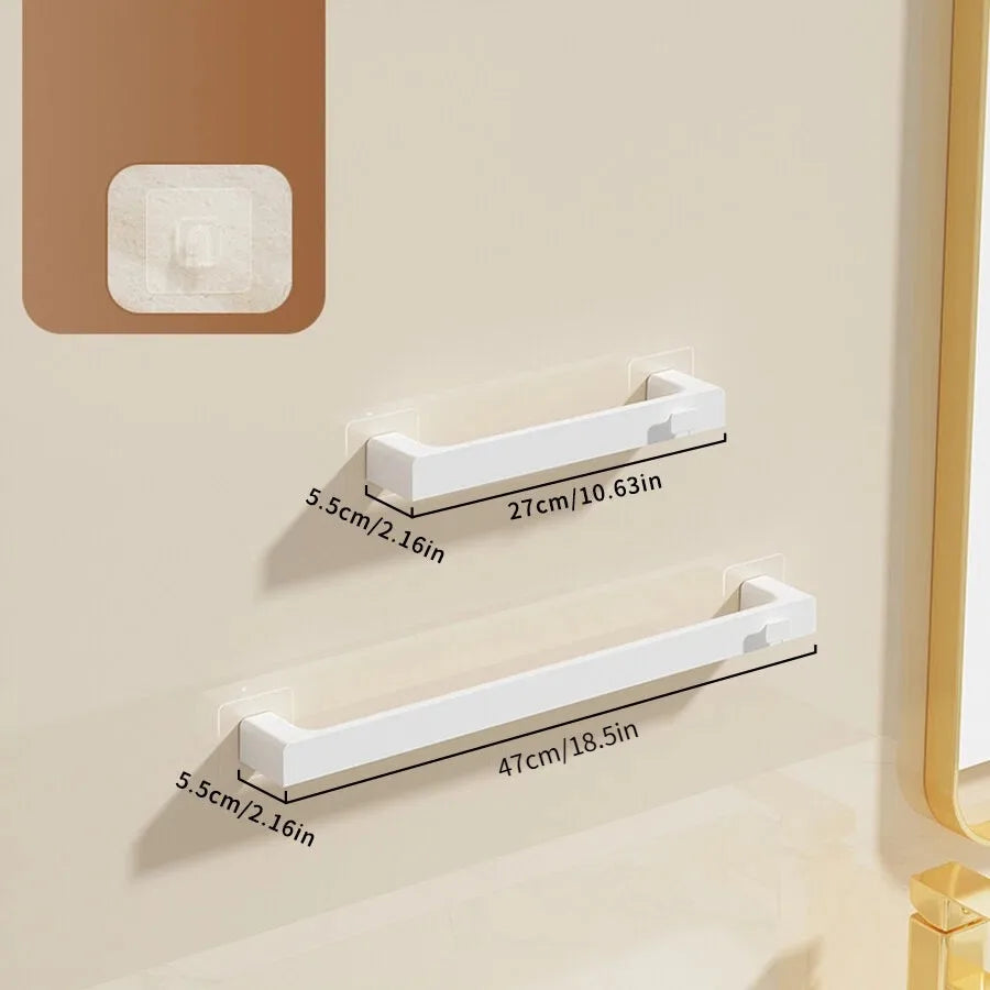 support rangement mural sabots moderne adhésif rose clair beige bleu gris rayures horizontales plastique
