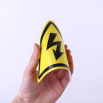autocollants signalisation électrique jaune noir triangle hazard opacité graphique adhésif sécurité imperméable pvc
