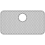 tapis protection évier silicone gris moderne antidérapant nid d'abeille hexagonal central respectueux environnement cuisine