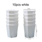 pots fleurs plastique rouge vert jaune bleu blanc noir modernes assiettes base