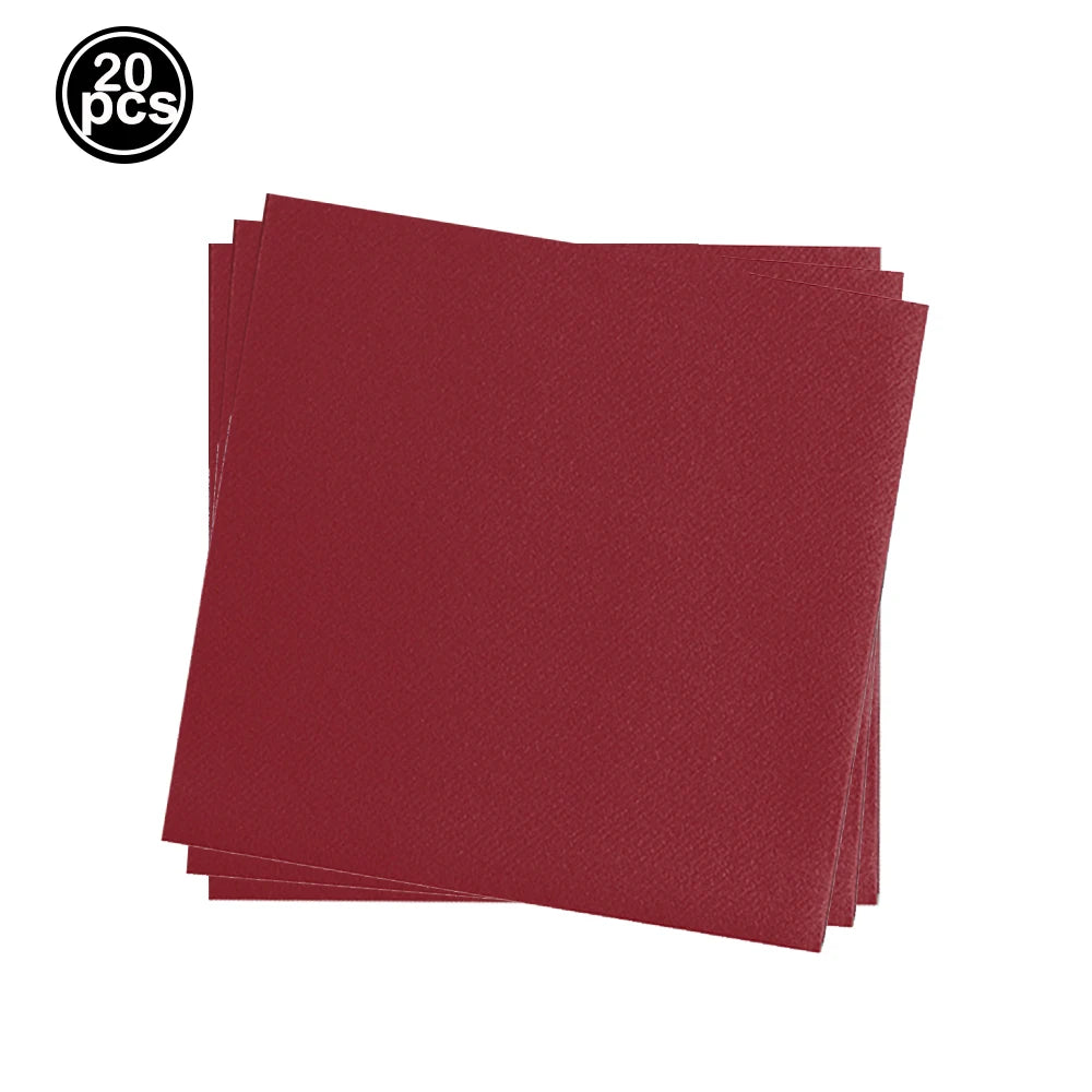 serviettes papier colorées anniversaire enfants fêtes simple bleu rose rouge noir vert jaune violet