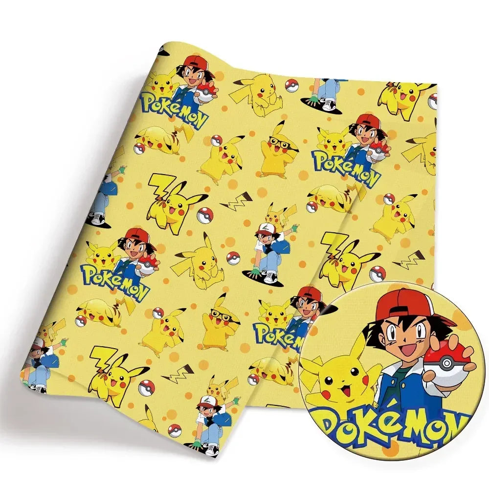 tapis souris pikachu pokémon pop art noir jaune blanc rouge orange adhésif polyester coton