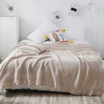 couverture coton 100% motif géométrique solide couleurs beige rose gris moderne
