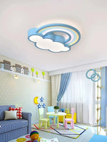 lampe nuages arc ciel enfants moderne rose bleu blanc