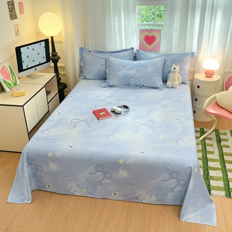 drap lit coton motif animal géométrique moderne gris clair rose pâle