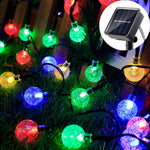 guirlande lumineuse solaire extérieure multicolores clips modernes décoration extérieure nocturne fêtes balcon noël
