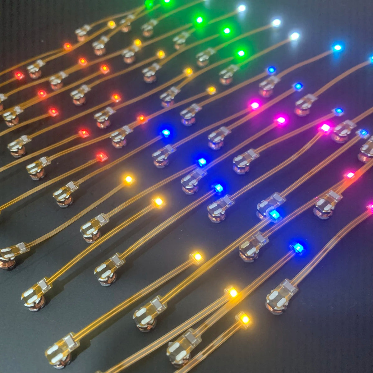 diodes led vert bleu rouge clips transparentes moderne sans fil 5pcs