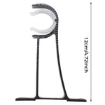 supports rideau noirs modernes boucles plastique texture métallique