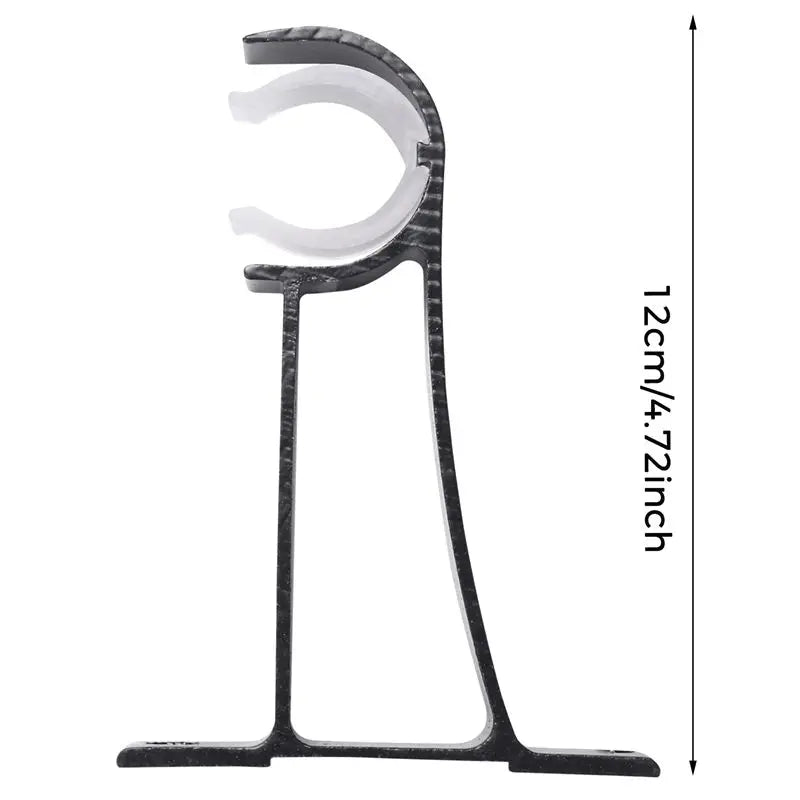 supports rideau noirs modernes boucles plastique texture métallique