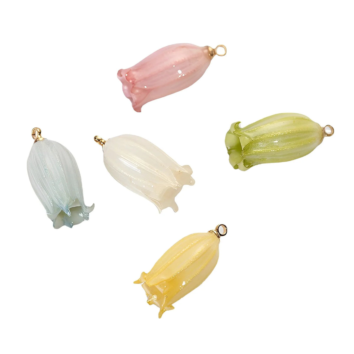 boucles d'oreilles classiques blanches motif cloche brillant anniversaire décoration maison élégant vert clair