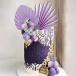 décoration gâteau anniversaire doré floral violet rose élégante mariage fiançailles noël valentin halloween