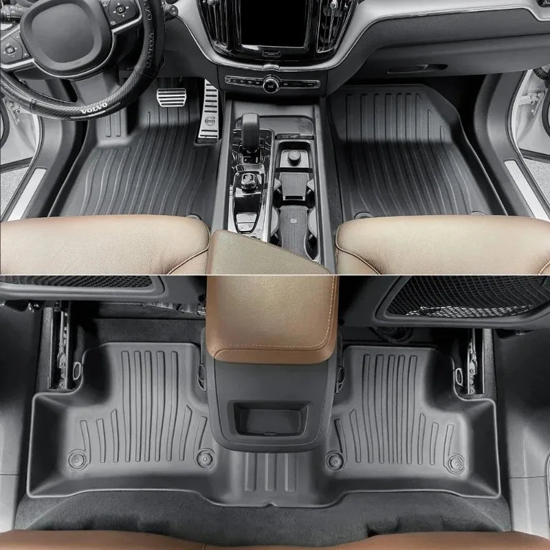 tapis sol volvo xc60 2018 2025 noir rayures horizontales moderne 43x70cm
