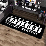tapis lettres blanches noir moderne cuisine porte chambre lavable machineintérieur