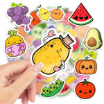 sticker adhésif fruit dessin animé multi couleur waterproof vinyl 6cm adultes adolescents scrapbooking portable