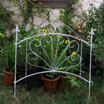 grille jardin art nouveau vert blanc support plante cloison décorativeextérieur facile assembler