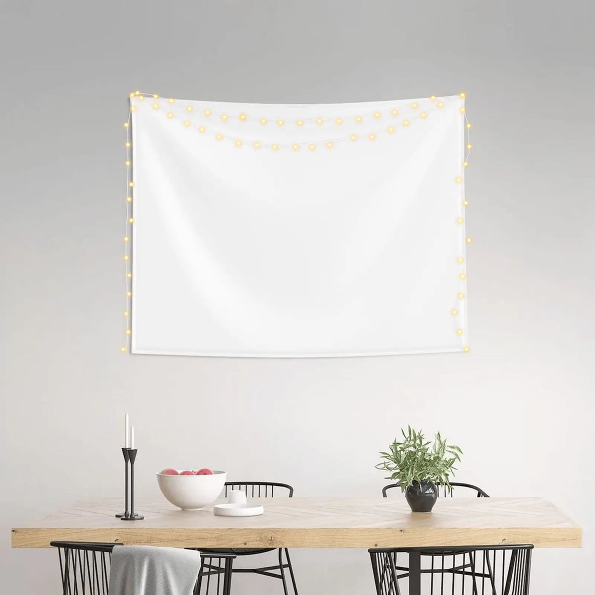 tapisserie imprimée maison anniversaire vacances mariage blanc moderne polyester machine mainSuspensons ici respecter règles