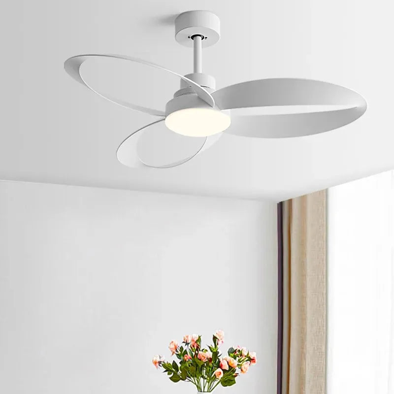 ventilateur moderne 24v led 249 2000 lumens télécommande 42 52 pouces blanc noir marronclair