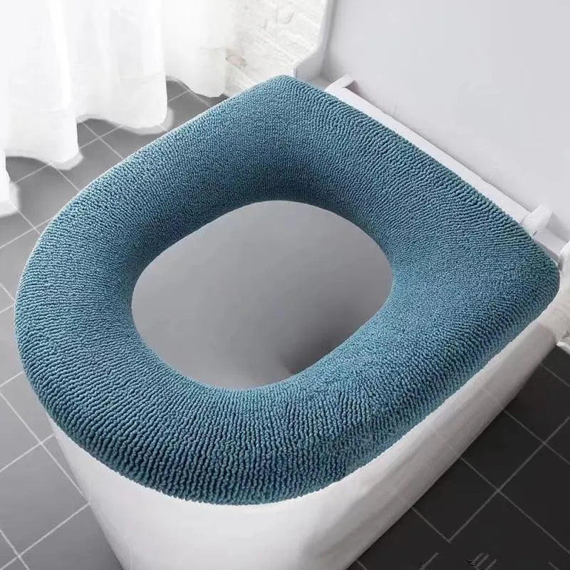 couvre siege toilette gris rose bleu violet jaune vert doux chaud adhésif lavable respectueux