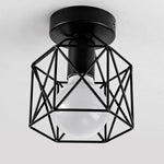 Lampe moderne or noir cage géométrique métal éclairage quotidien led 7w 249 2000lm