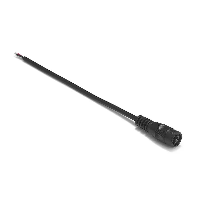 câble électrique 5.5x2.1mm noir femelle mâle adaptateur dc 24v certification rohs led cctv alimentation