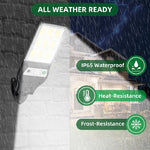 lampe solaire moderne noire led ip65 rechargeable télécommande inclusextérieur jardin porte garage