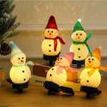 décoration noël bonhomme neige lumineux solaire extérieure intérieure clips glitter festive blanc rouge verte