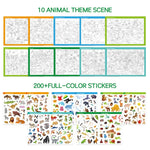 livre stickers coloriage animaux enfants ans activités diy recherches illustrationsscrição