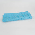 tapis bain bleu rondelles relief moderne silicone réutilisable dimension 30x40cm