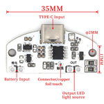 charge usb tactile module circuit imprimé led switch gradation continue trois vitesses blanc vert