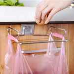 support sac poubelle suspendu acier inoxydable moderne cuisine respectueux environnement transparent multisac utilisation multiple