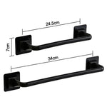 porte serviettes mural adhésif noir blanc moderne salle bains cuisine utilitaire clips serviettes